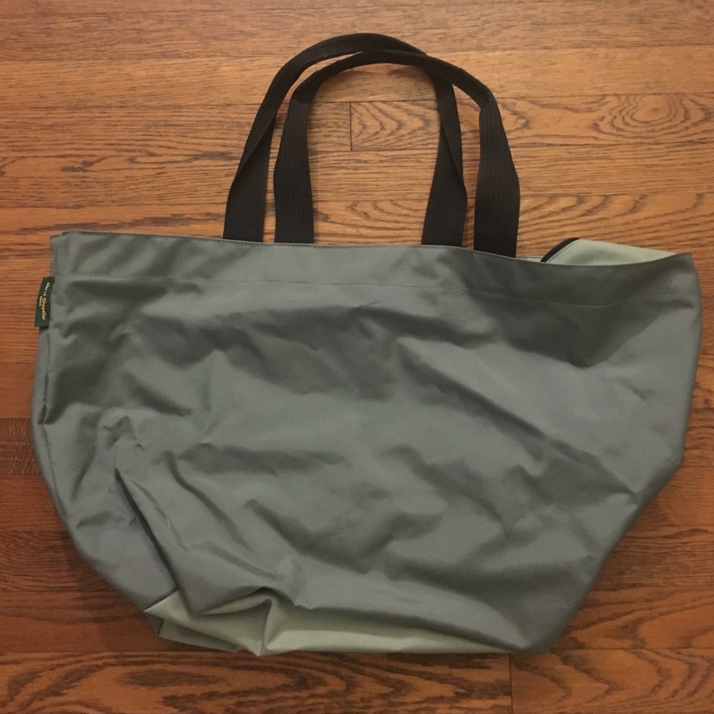 Herve Chapelier large tote bag in green.