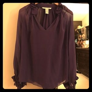 🎉MOVING SALE🎉 DVF purple silk blouse w/ tank 6