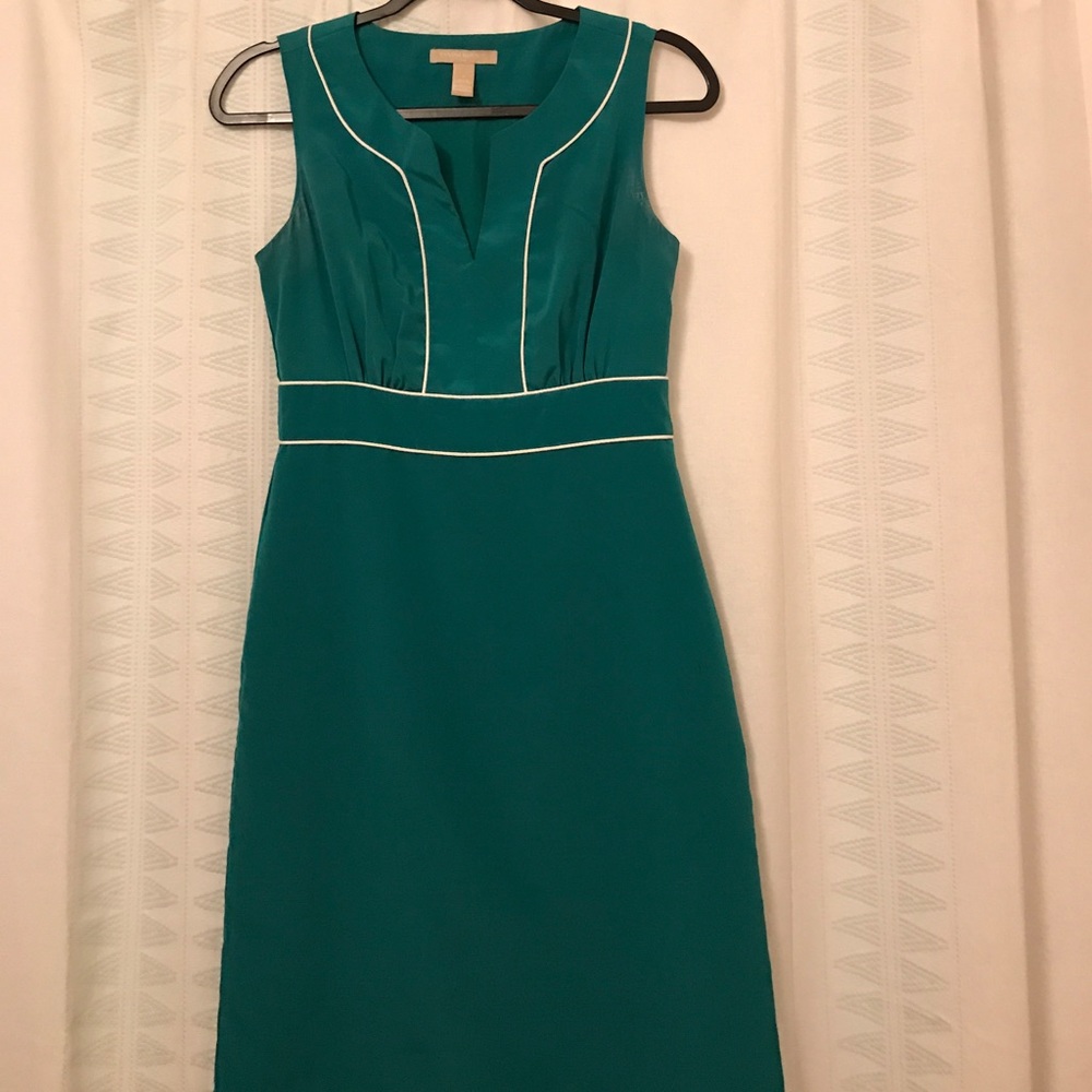 Banana Republic A line Green & White Dress Size 2