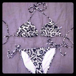 Sexy sweet black & white string bikini Sz M