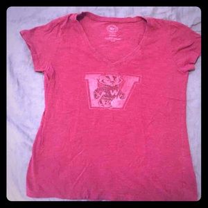 47 Brand distressed WI Badgers Tee Sz M/L