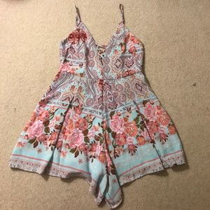 Floral design romper