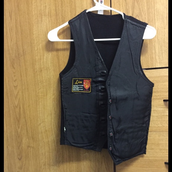 Leather vest mix with wool - Picture 2 of 7