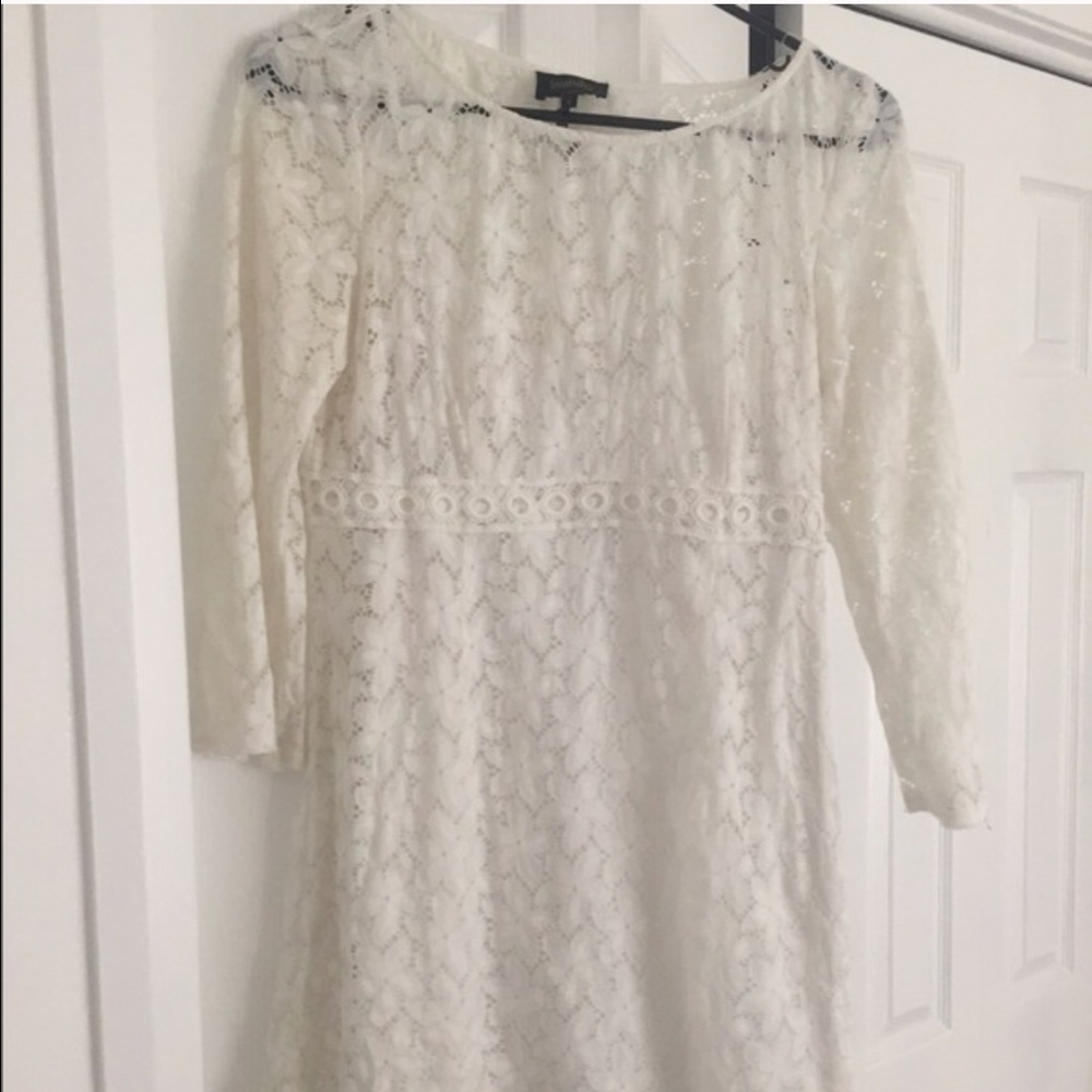 White Lace Sundress Laundry by Shelli Segal Size 4