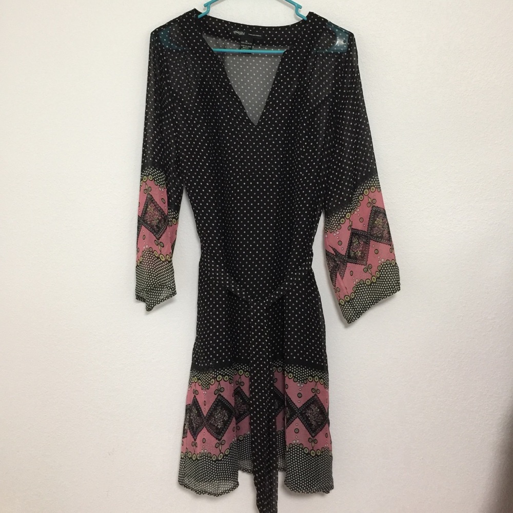 XL Hale Bob dress with black slip layer