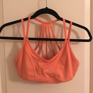 Coral Forever 21 strappy sports bra