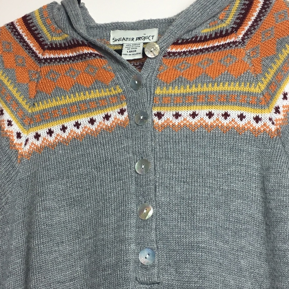 Cute 3/4 sleeve hooded sweater