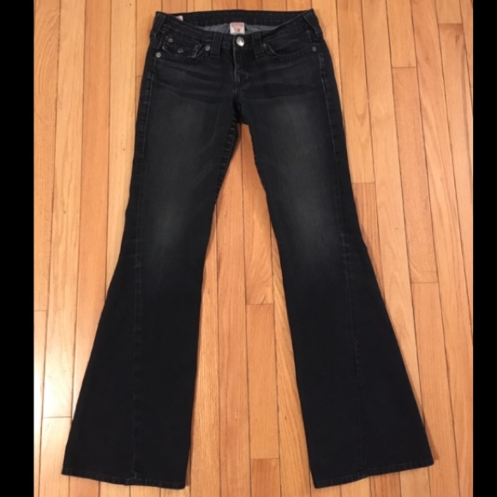True Religion Joey Flare Dark Wash Size 28