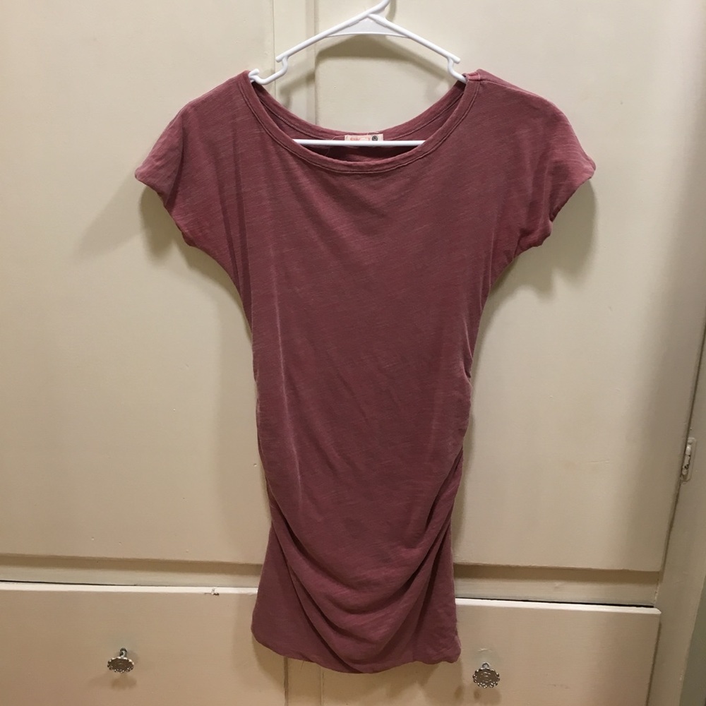 Dark blush mini dress