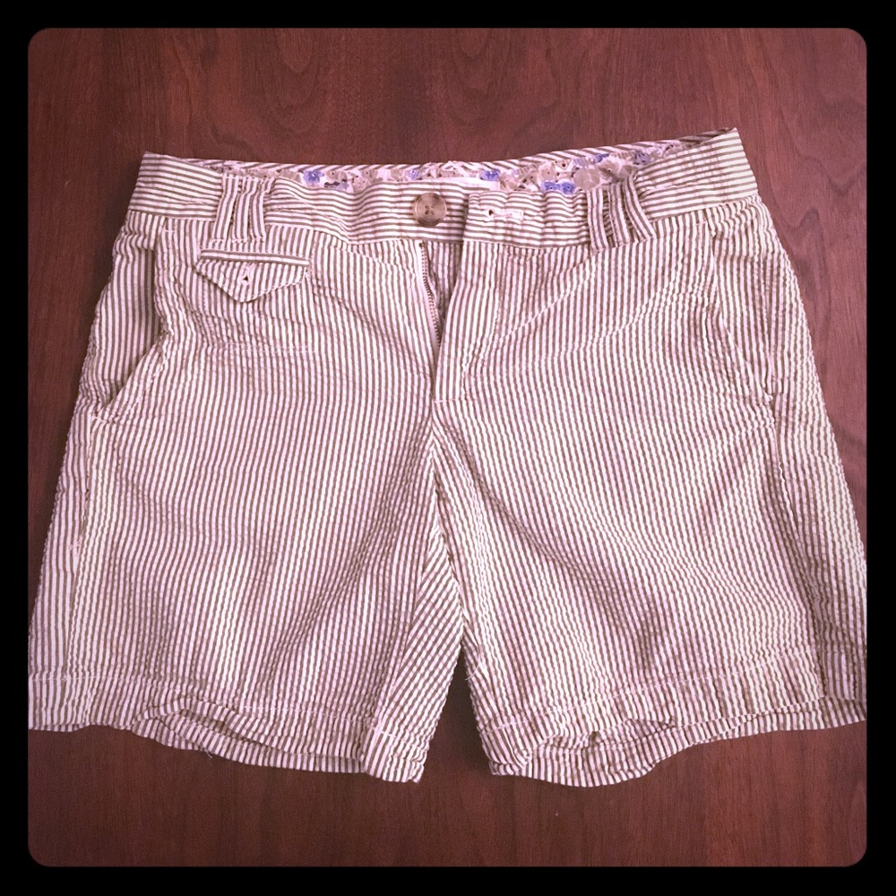 Banana Republic seersucker shorts