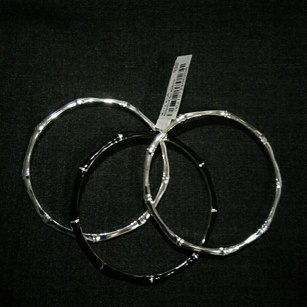 black and silver color braclets