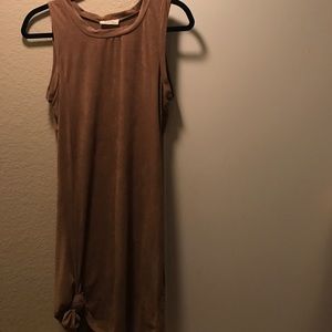 Faux suede dress