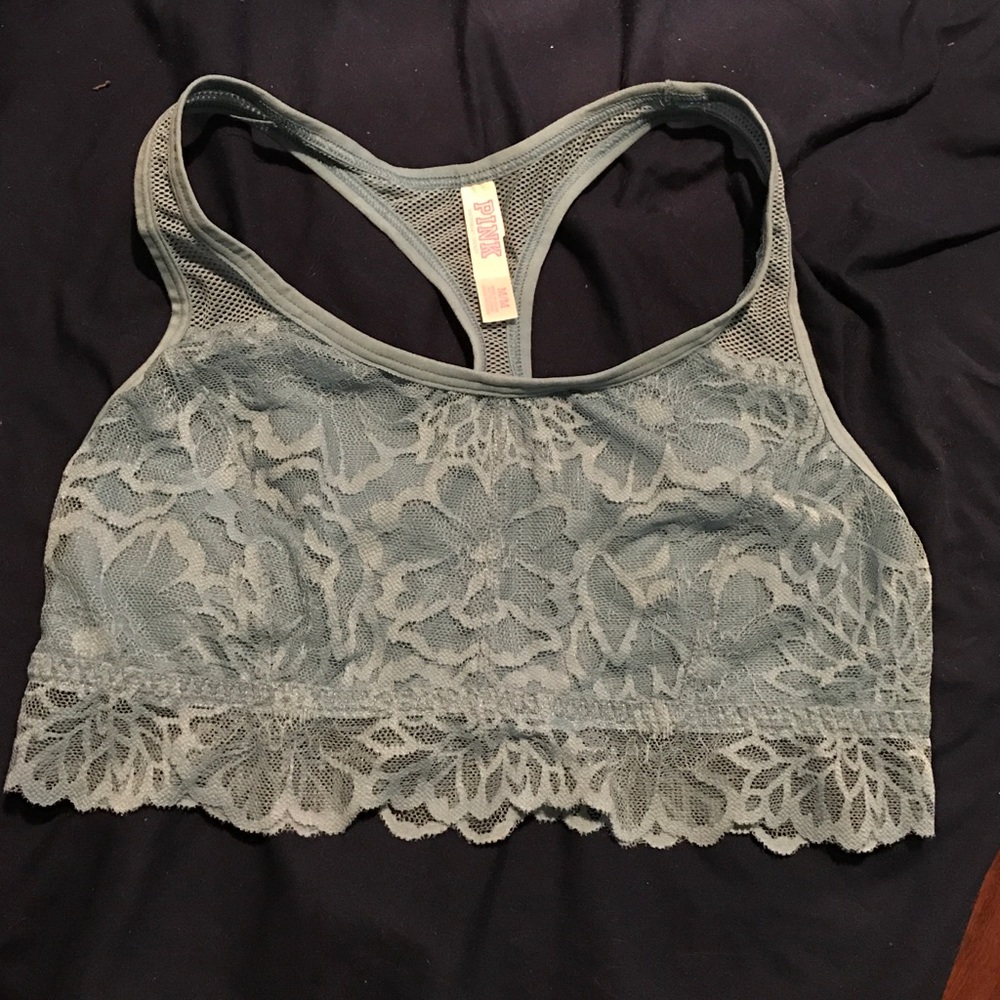 Pink lace bralette