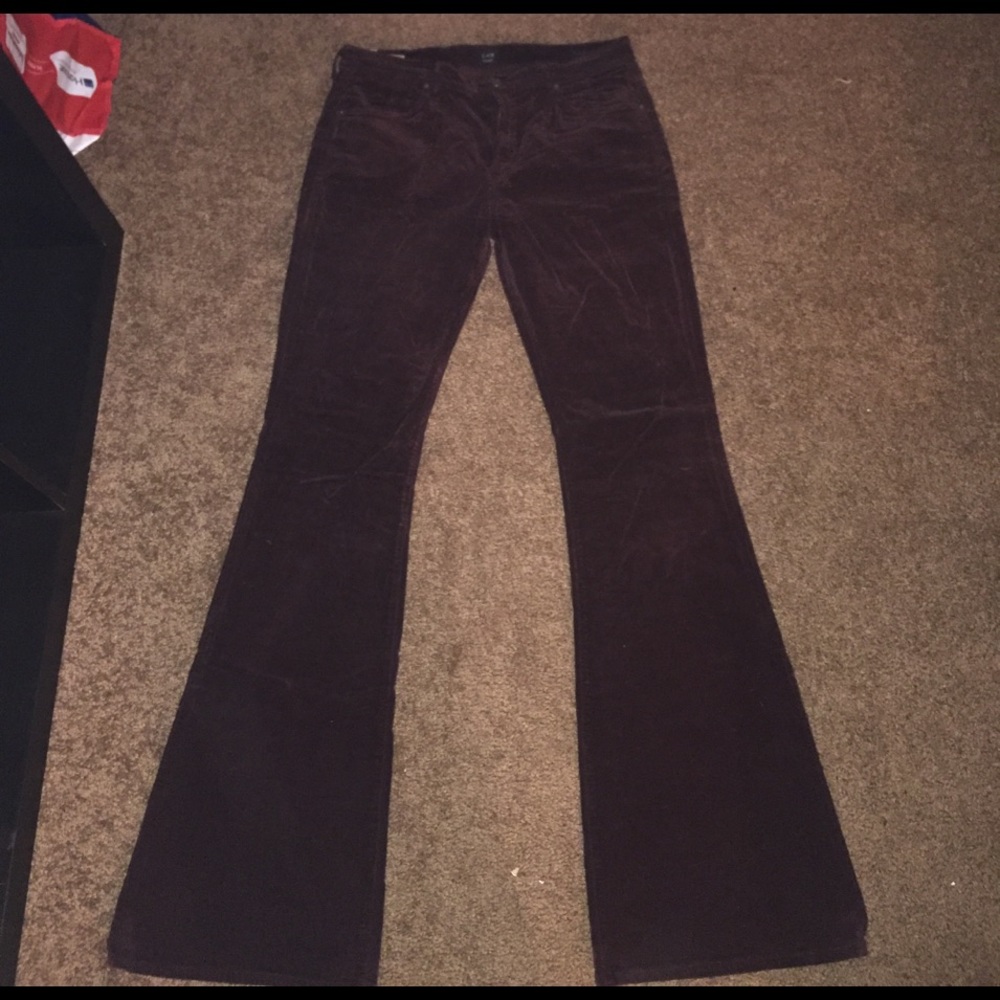 Women's Velour Pants, color Burgundy