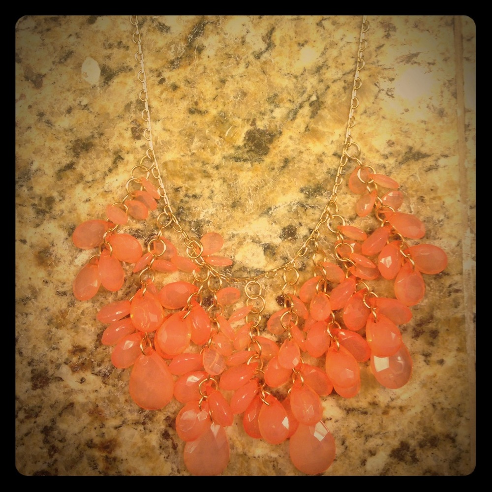 Coral statement necklace