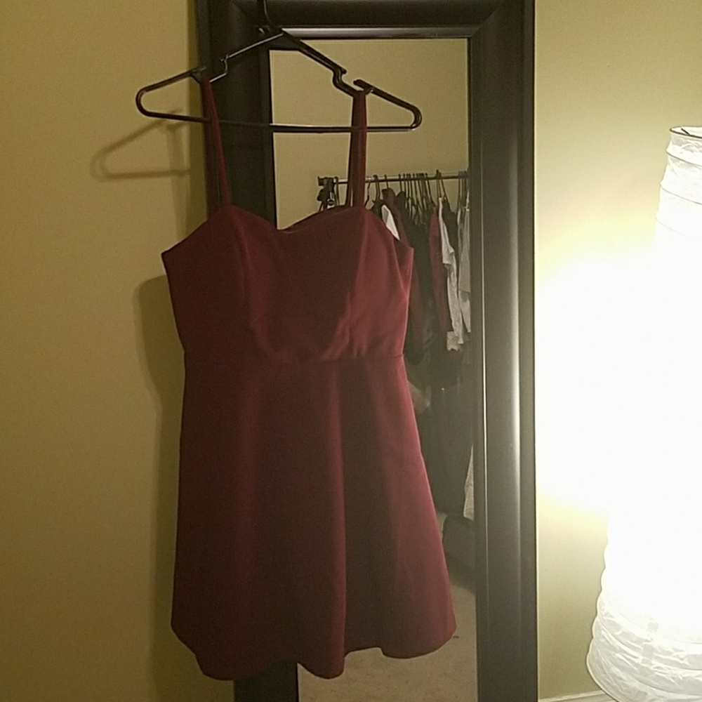 Maroon F21 Sweetheart Dress