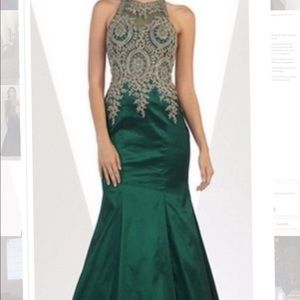 Emerald prom dress