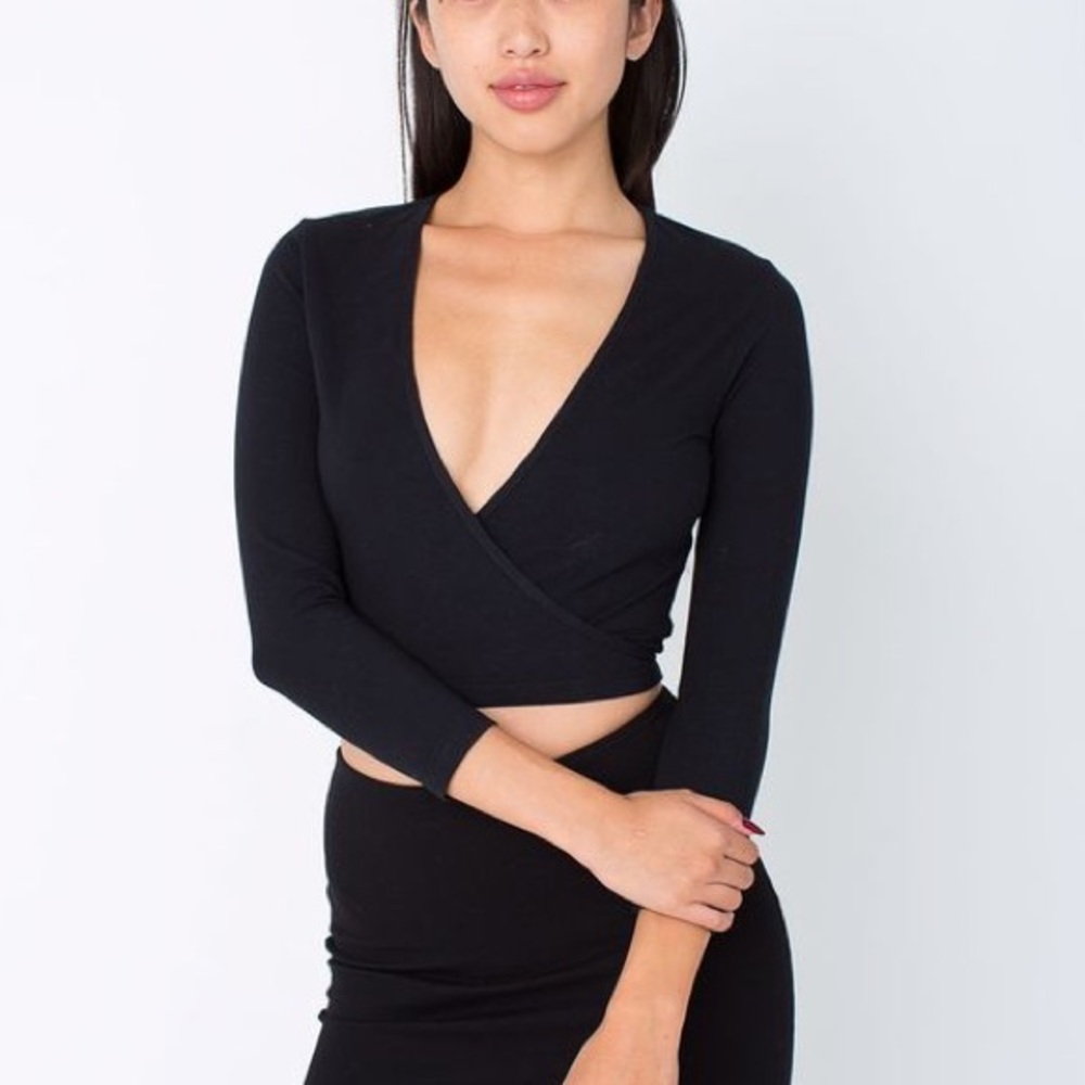 American apparel julliard wrap top