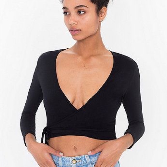 American apparel julliard wrap top - Picture 2 of 4