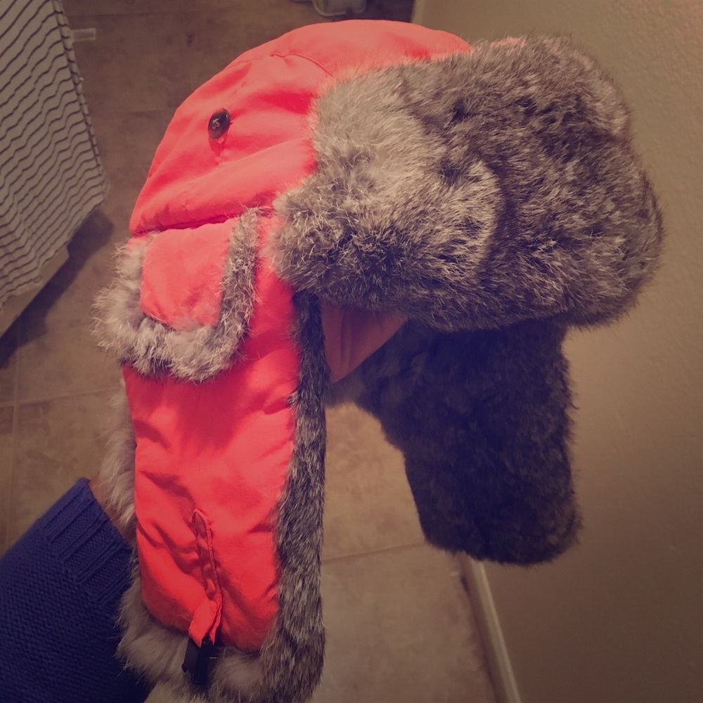 Mad Bomber natural rabbit fur. So soft, so warm!