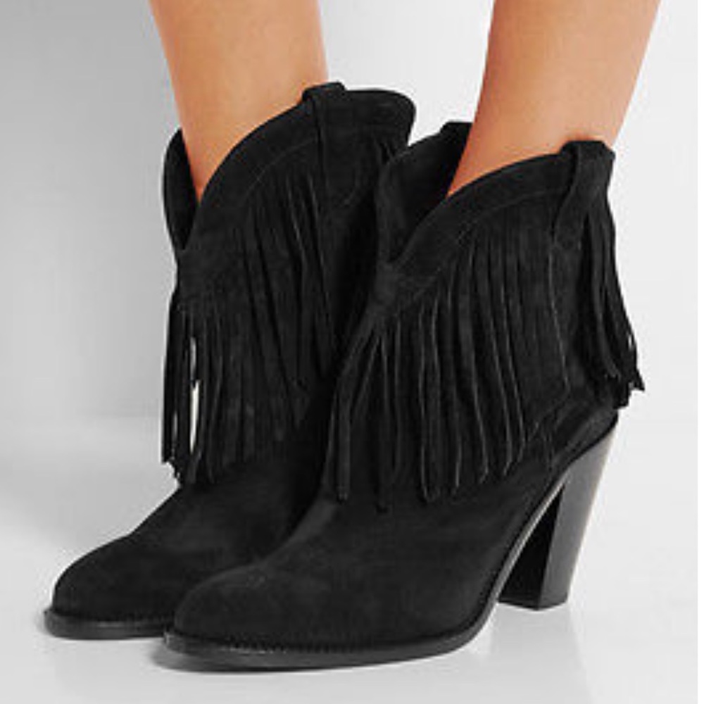 SAINT LAURENT  'New Western' Fringe Boot ⚡️⚡️⚡️