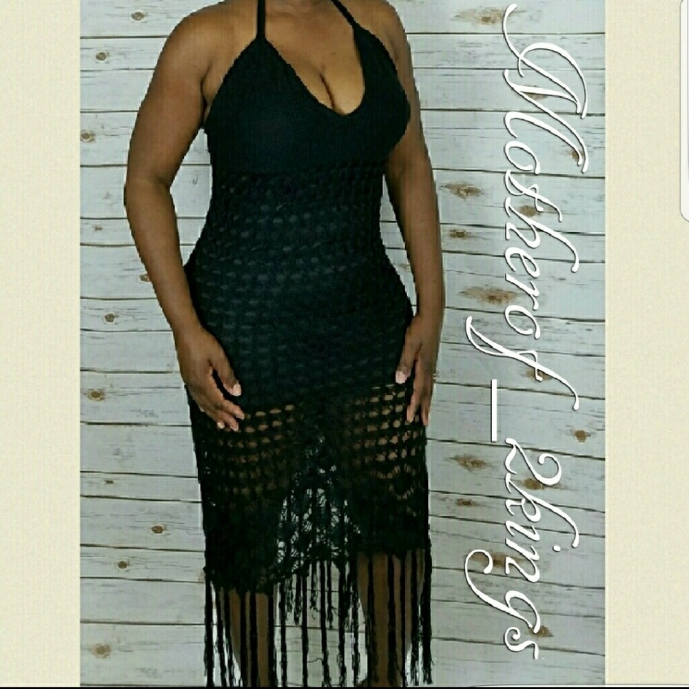 ♠️🏆HP🏆BOHO CROTCHET FRINGE DRESS
