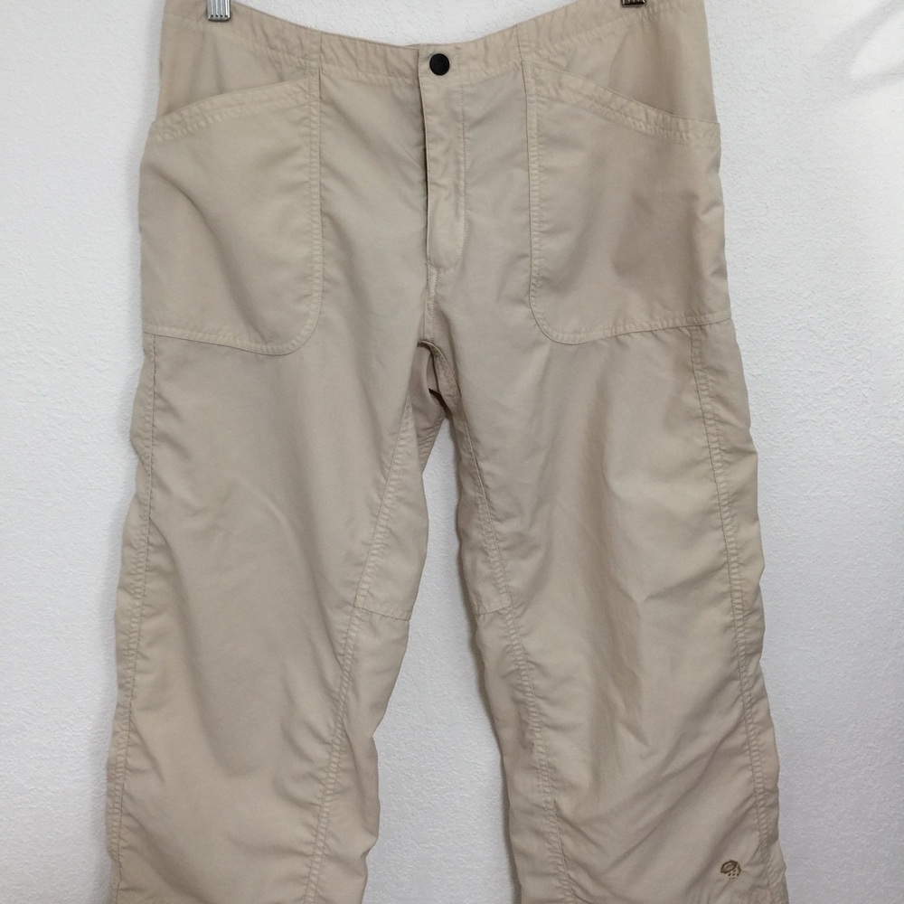 Size 12 cream colored Mountain Hard Wear capris