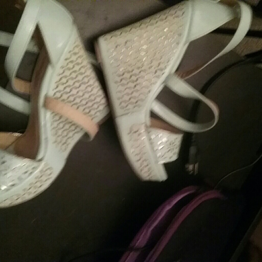 Light green blue wedges  think I worn once