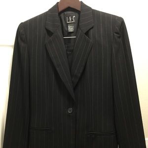 I.N.C. Pinstripe Jacket, knee length skirt & pants