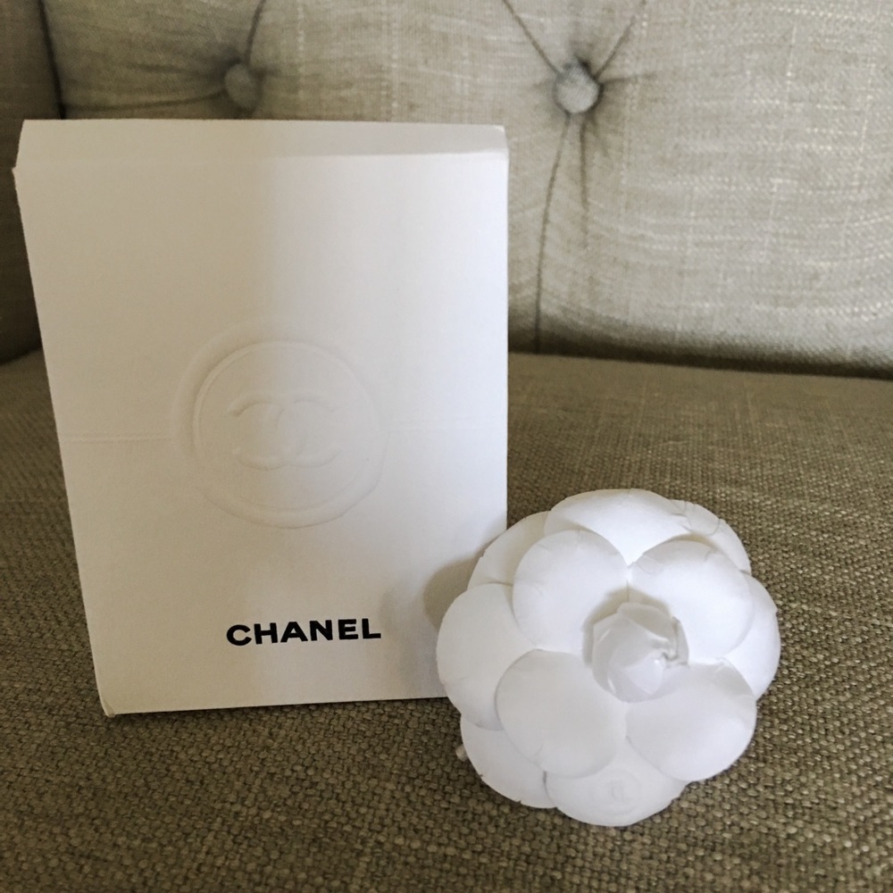 Authentic Chanel Camellia Pin Brooch