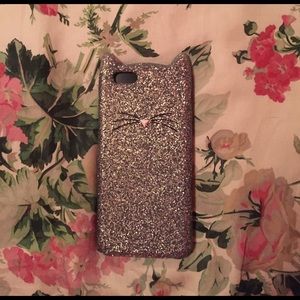 Kate Spade glitter cat iPhone 6/6s case