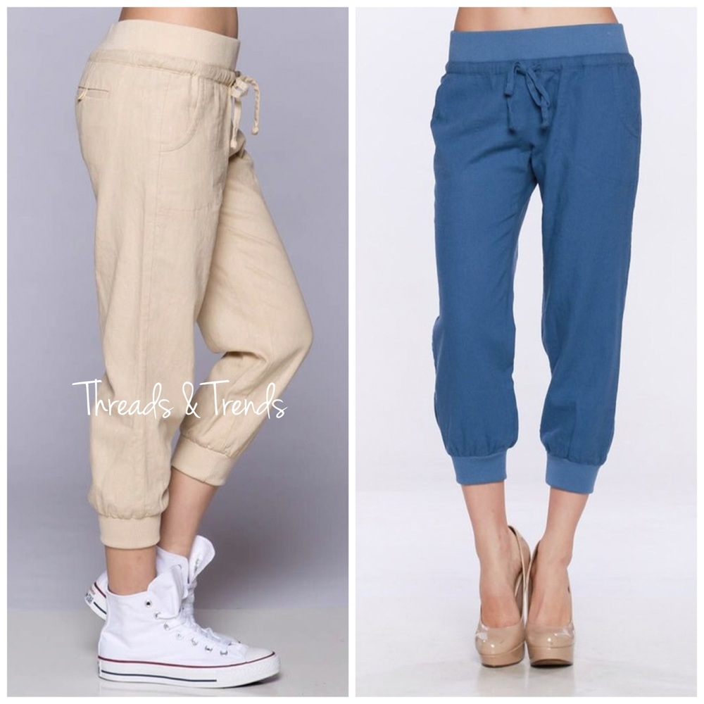 🌸🆕Leisure Linen Capris - Picture 5 of 8