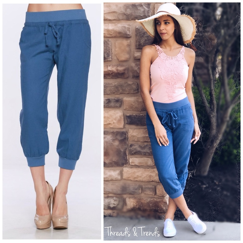 🌸🆕Leisure Linen Capris - Picture 3 of 8