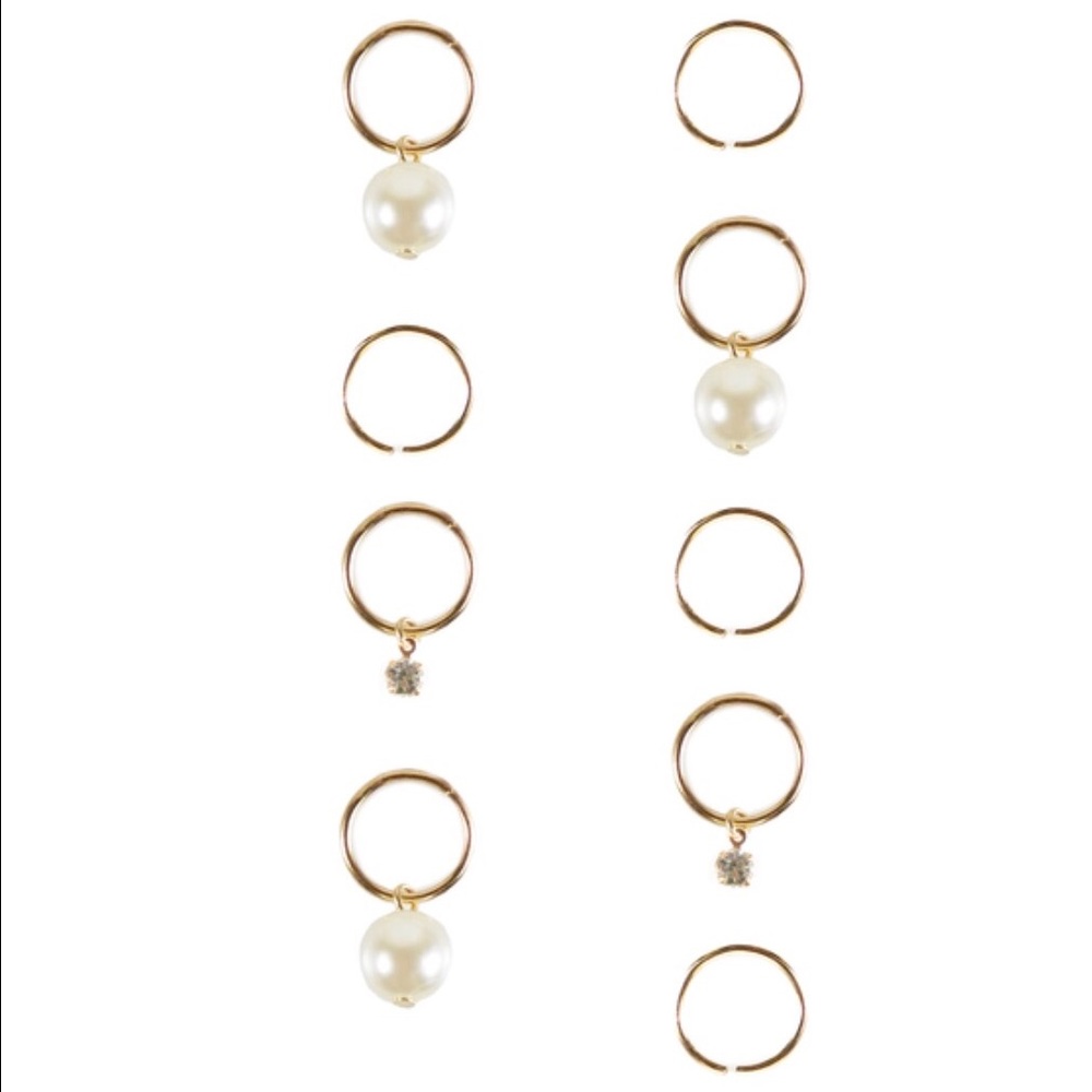 🎈SALE Trendy Hair Bling Rings - Pack of 8 - AC-12 - Picture 2 of 6