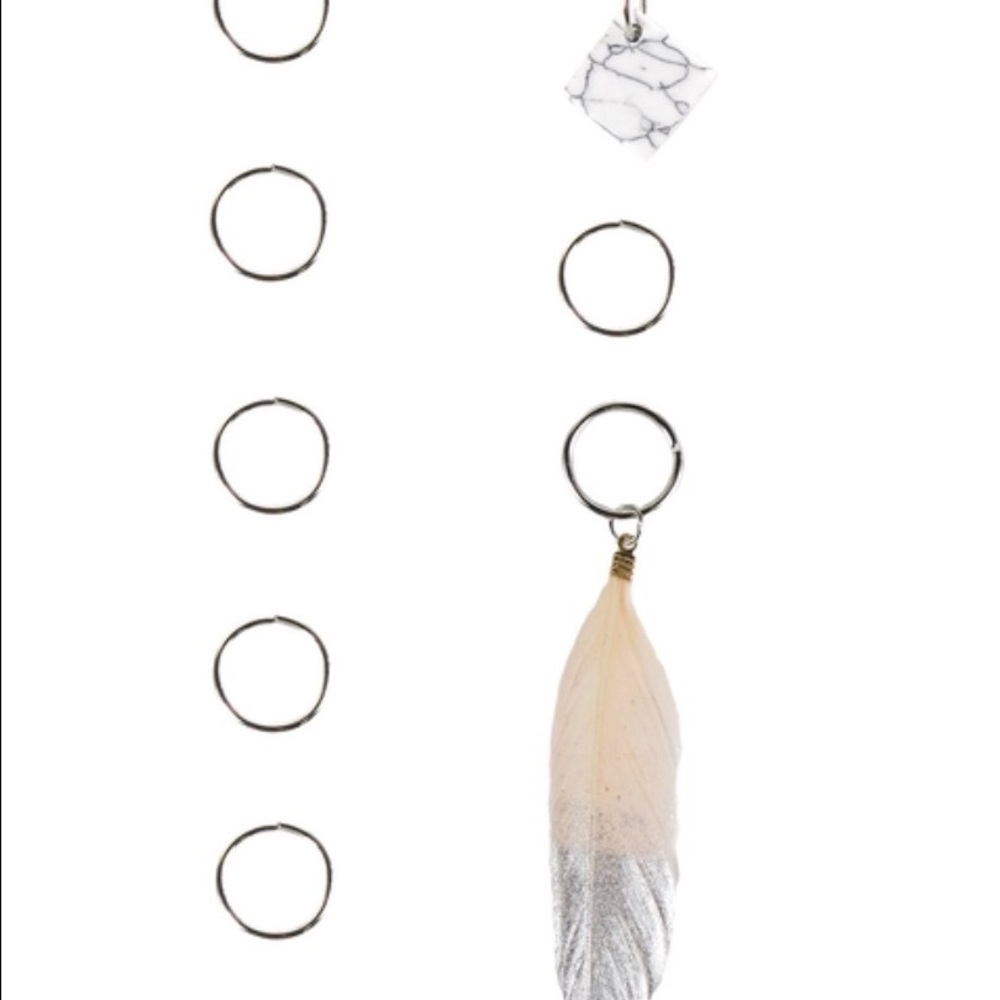 🎈SALE Trendy Hair Bling Rings - Pack of 8 - AC-12 - Picture 4 of 6