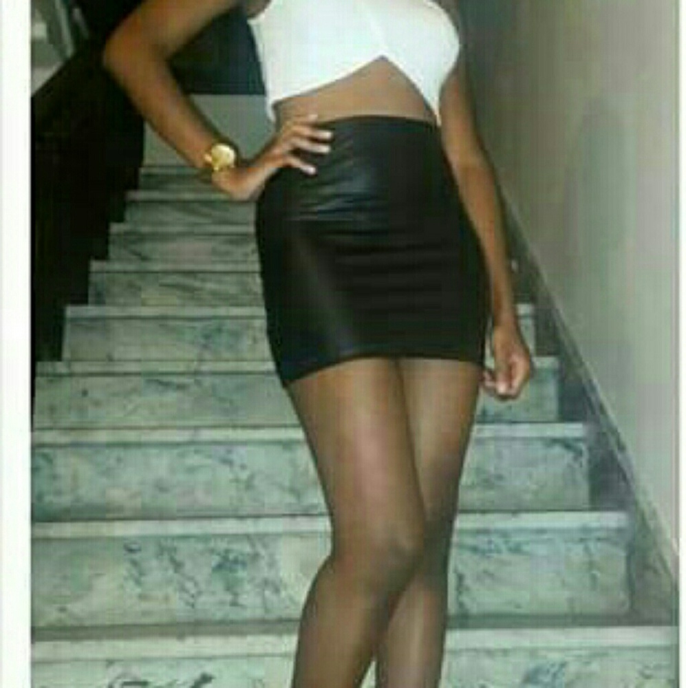 FAUX Leather Mini Skirt