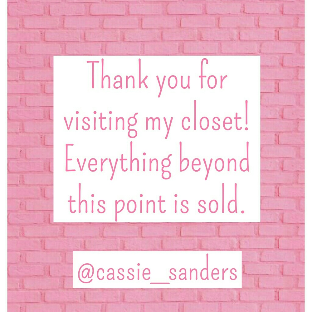 Everything beyond this point is sold!