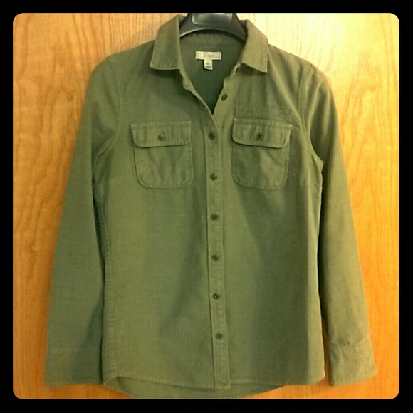 J.Crew Boyfriend Fatigue shirt - Picture 1 of 3
