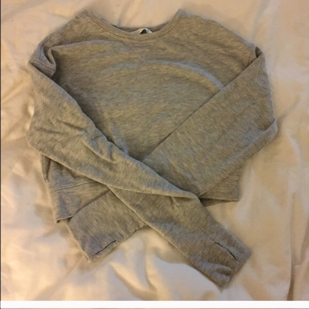 Zara grey crop top sweater