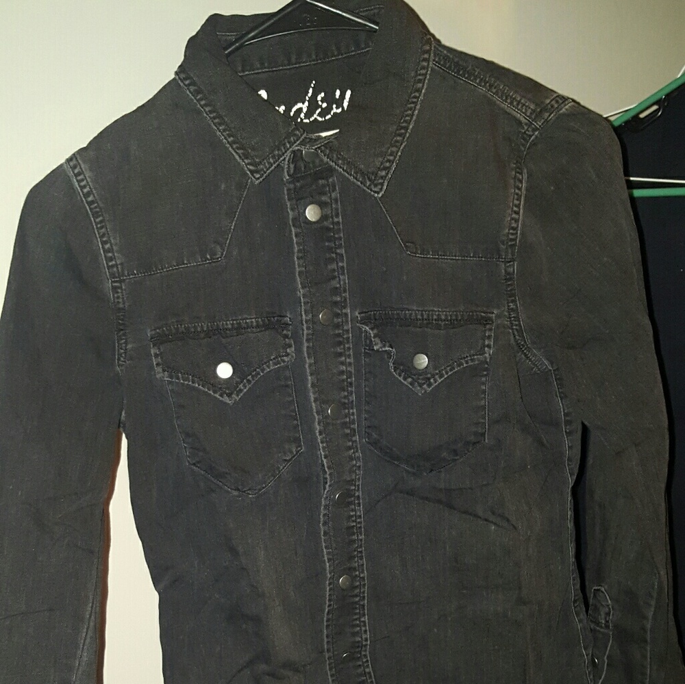 MADEWELL Black Chambray Shirt