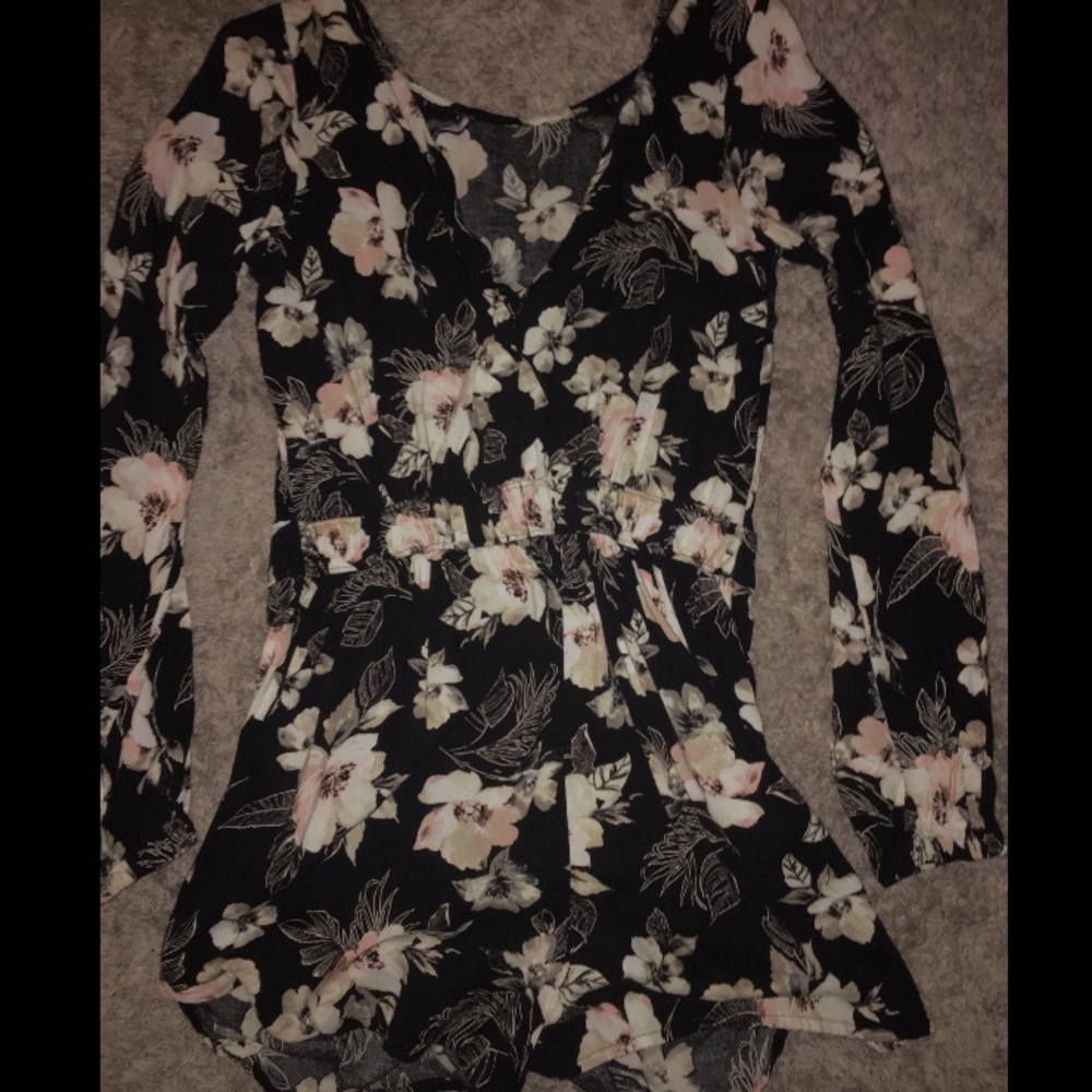 black floral romper