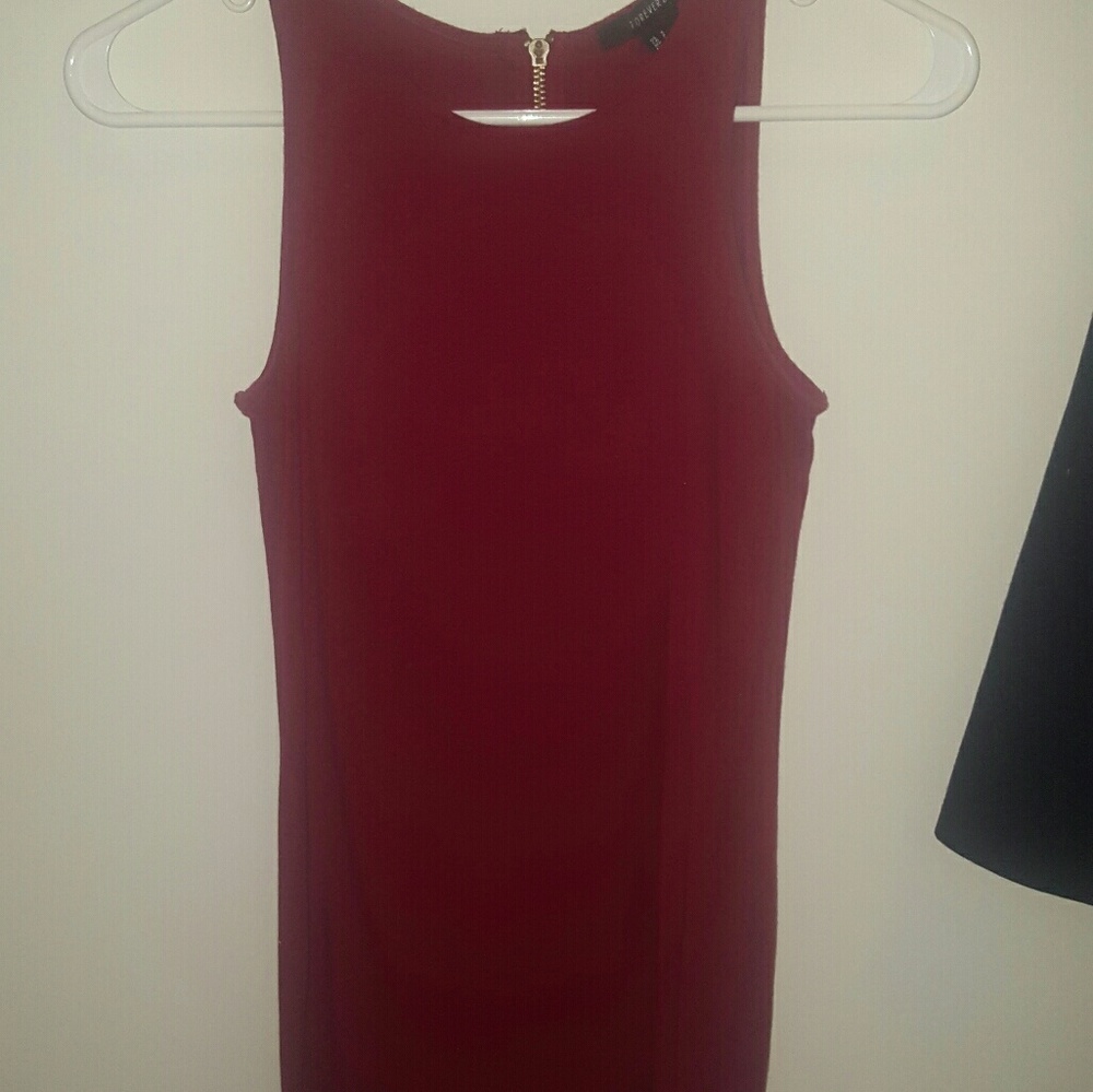 Red Zip Tank Mini Dress