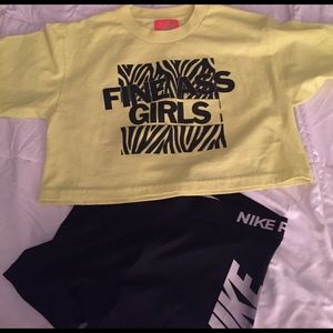 Fine Ass Girls Neon Crop Top
