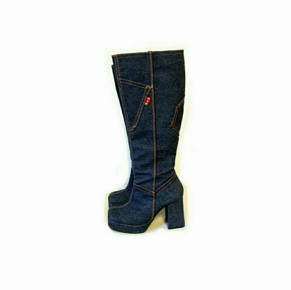 Vintage 90s Denim Platforms NWOT