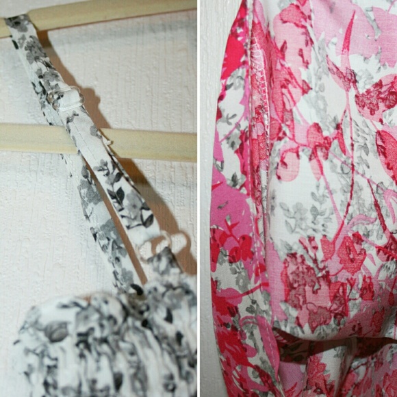 ⚡PRICE DROP⚡ Pink/White/Gray Floral Sundress NWT - Picture 4 of 8