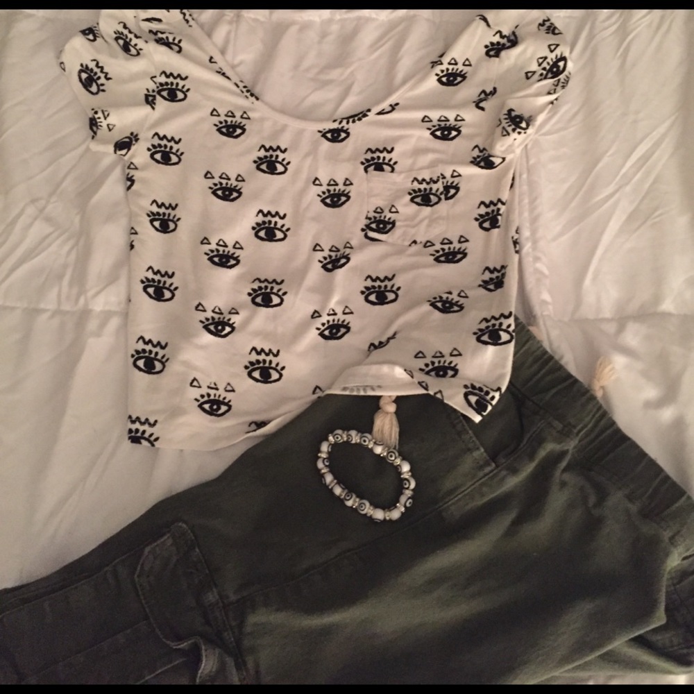 PacSun Evil Eye Crop Top