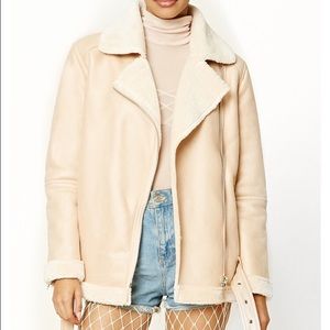 sale Faux suede Moto jacket pink sale Faux suede Moto jacket pink