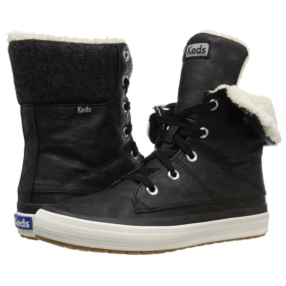Women's Keds Waterproof Boot Faux Fur Lining Laces
