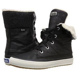 Women's Keds Waterproof Boot Faux Fur Lining Laces