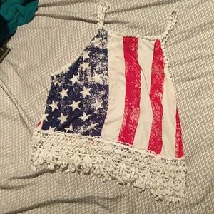 Red white n blue tank top